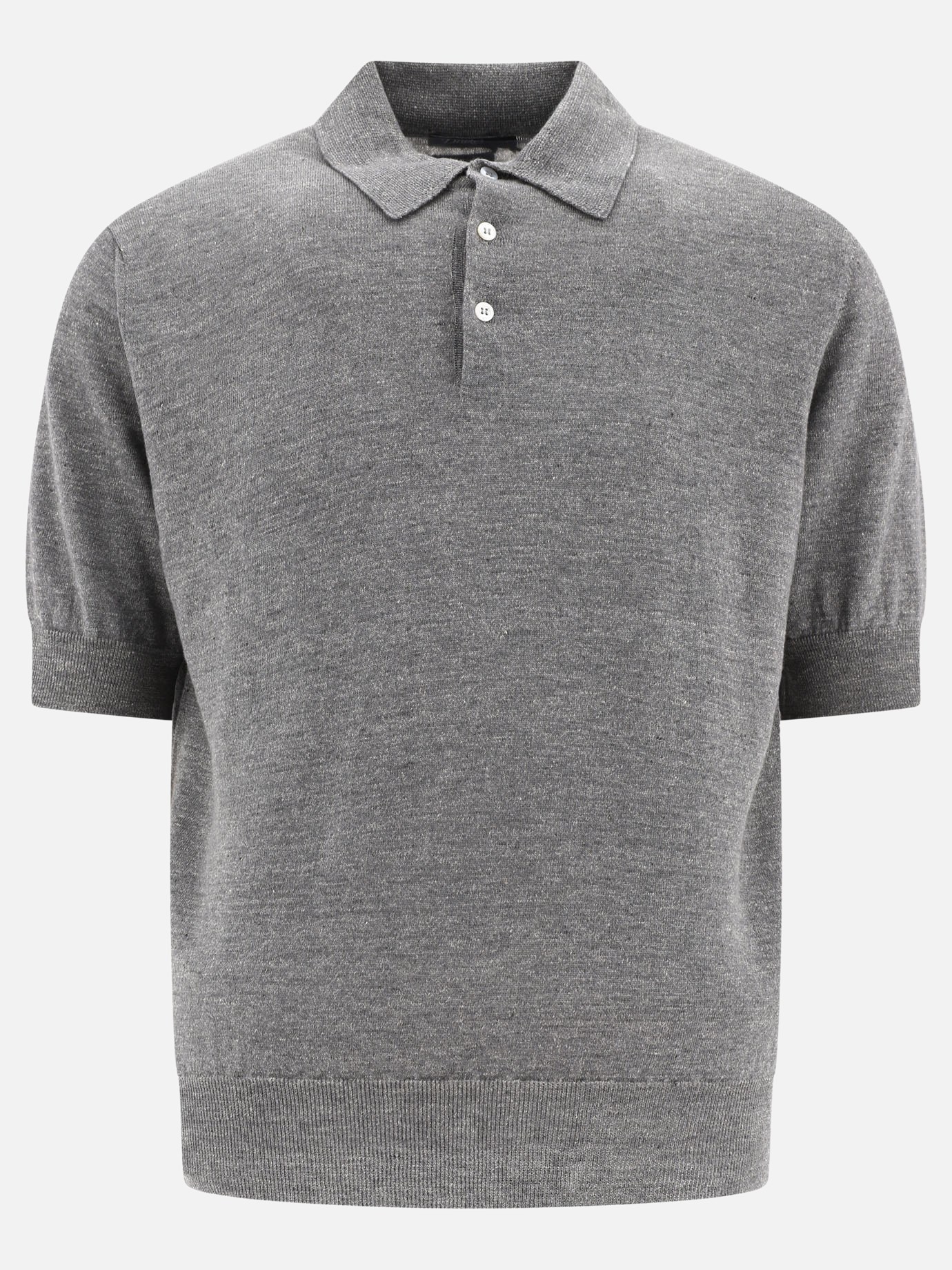 Polo shirt with ribbed hem and cuffs