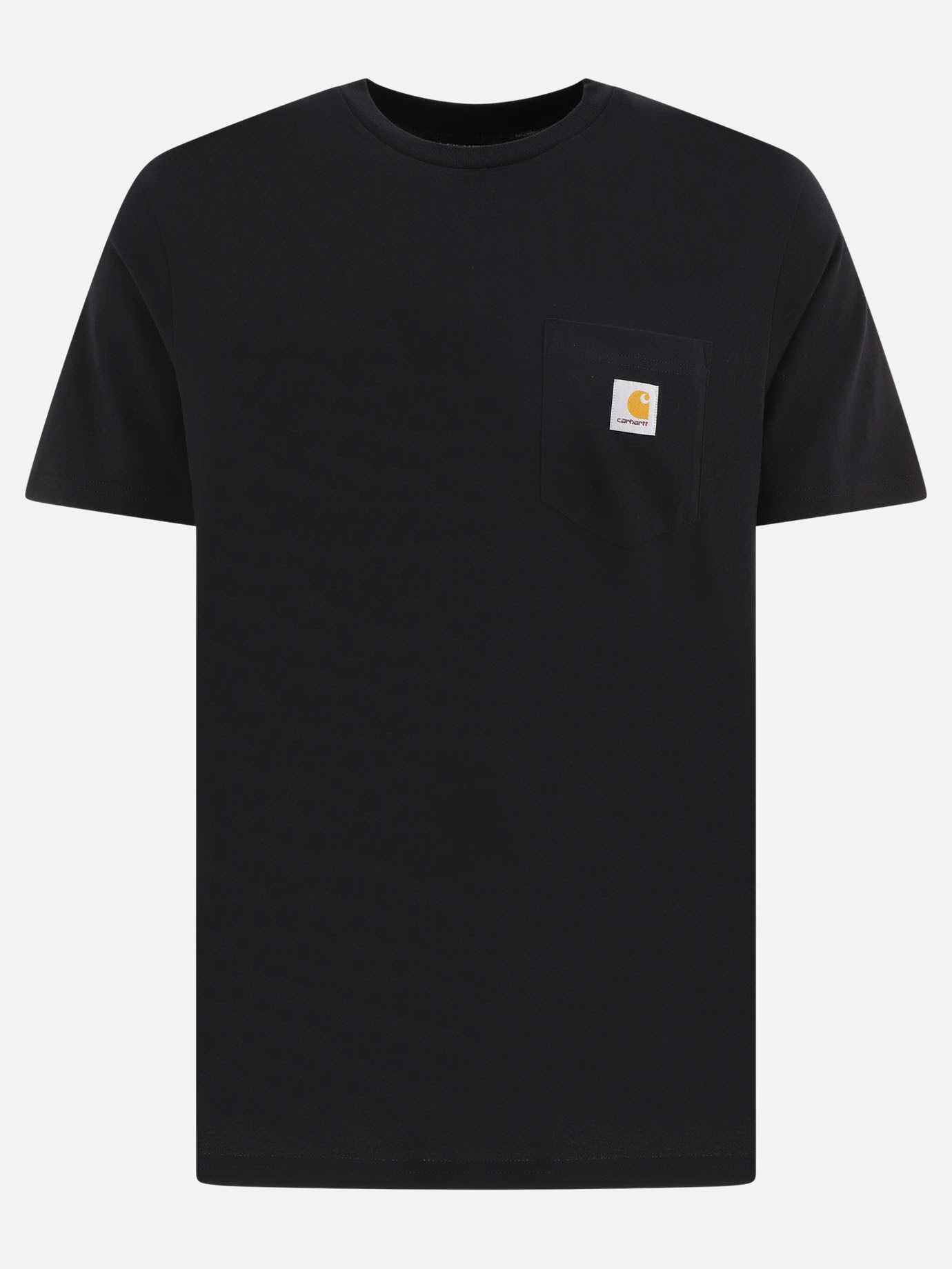 T-shirt with breast pocket and patch