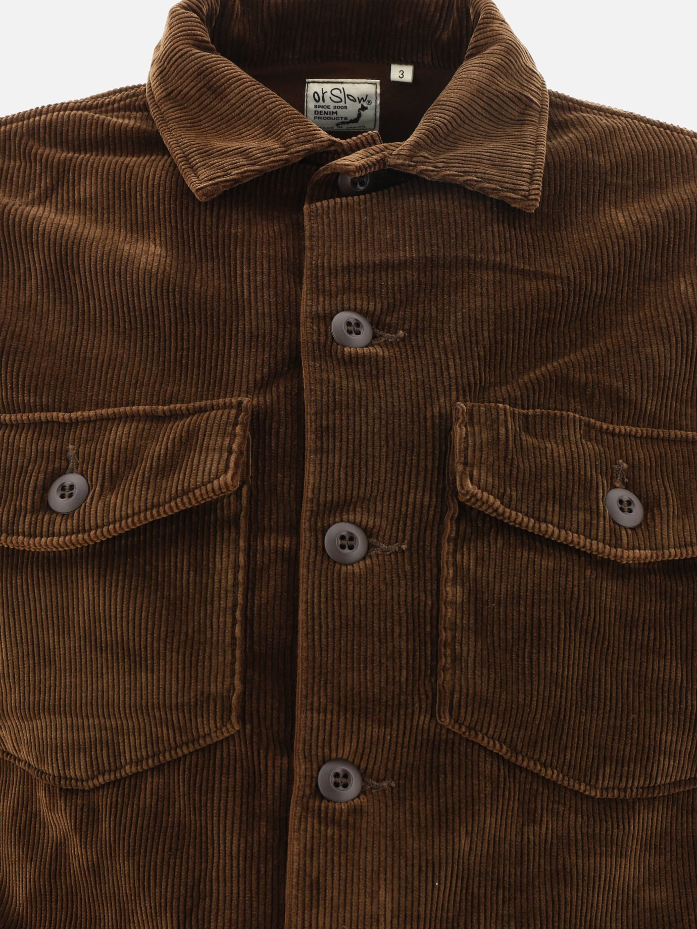 Overshirt in velluto  Cargo  by OrSlow