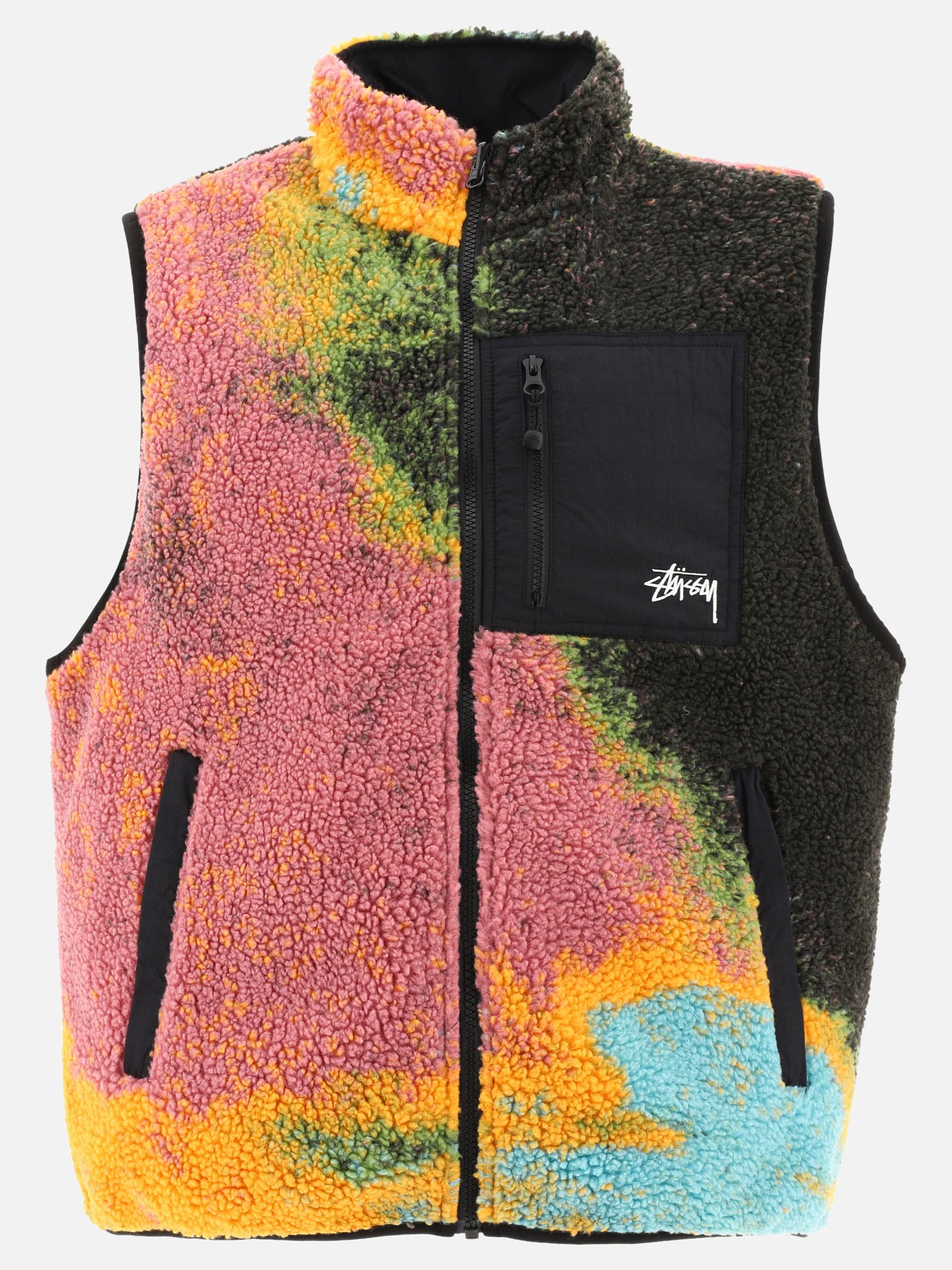 組み合わせ自由自在 stussy photo jacquard vest カールラガーフェルド