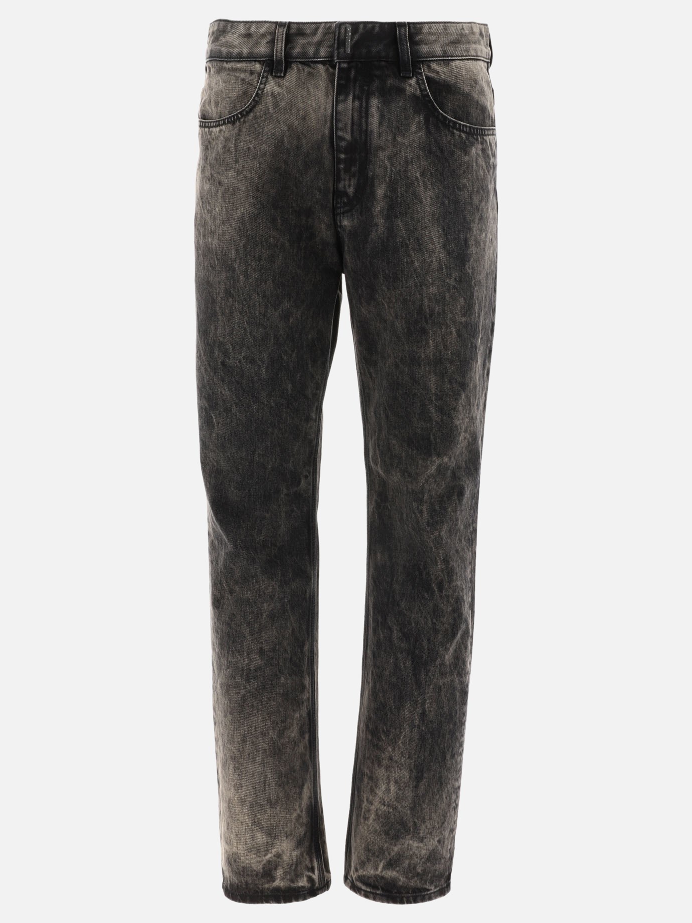 Marbled straight leg jeans