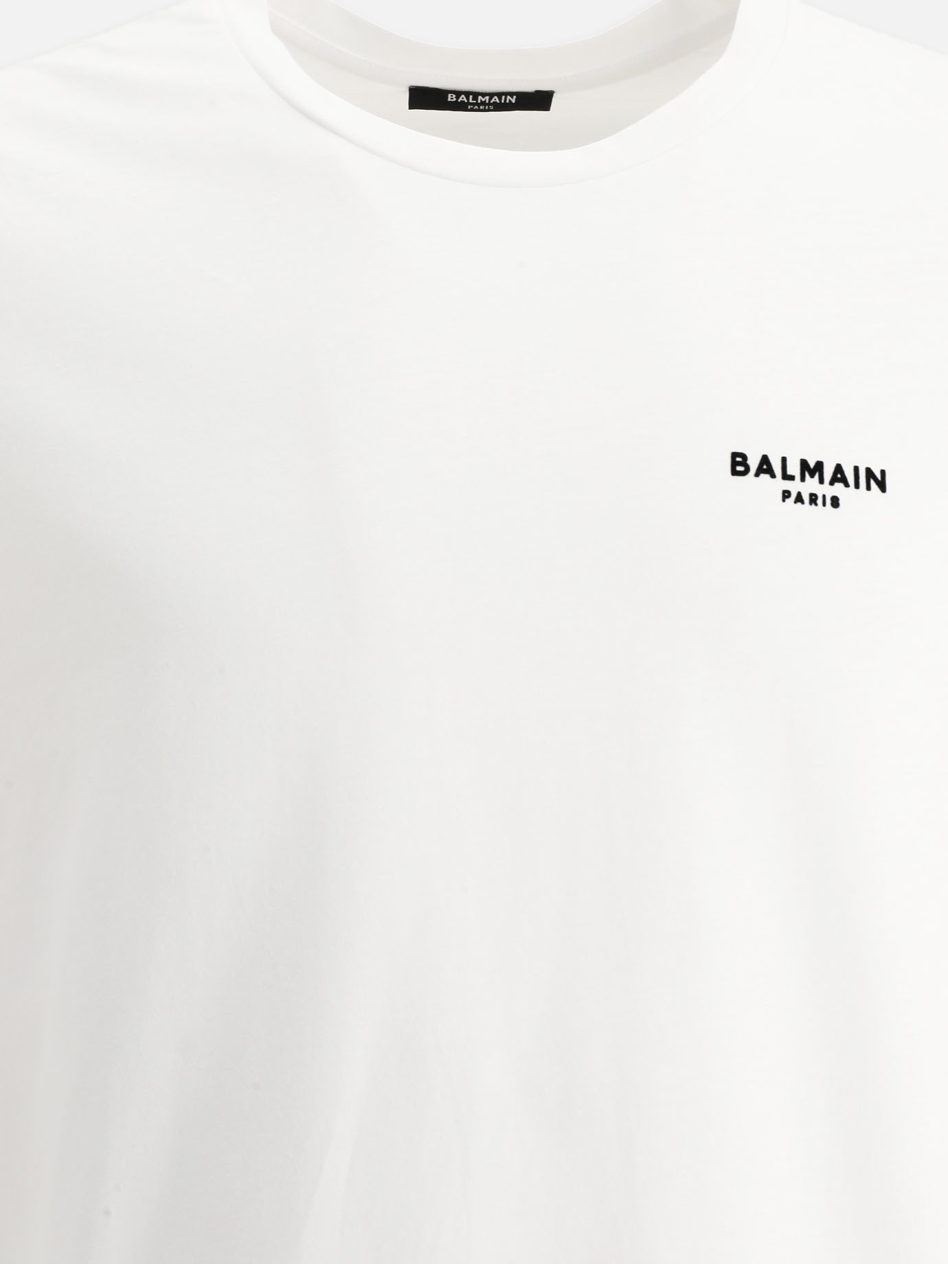 T-shirt con logo floccato by Balmain