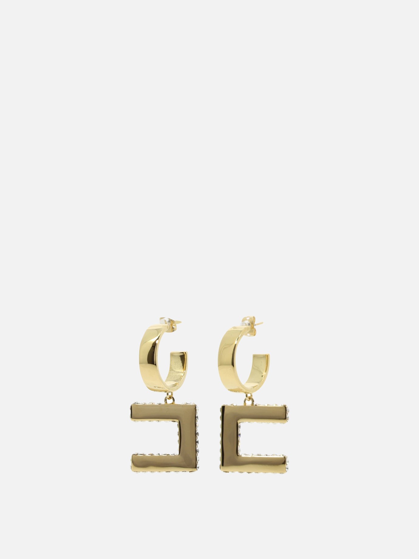Earrings with geometrical logo