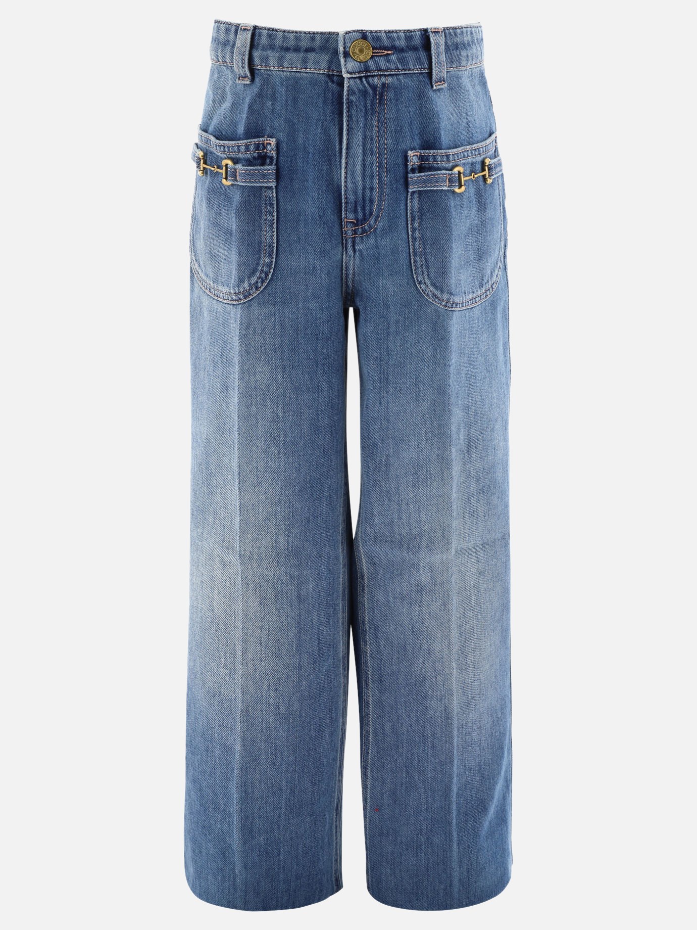 Jeans con dettaglio morsetto
