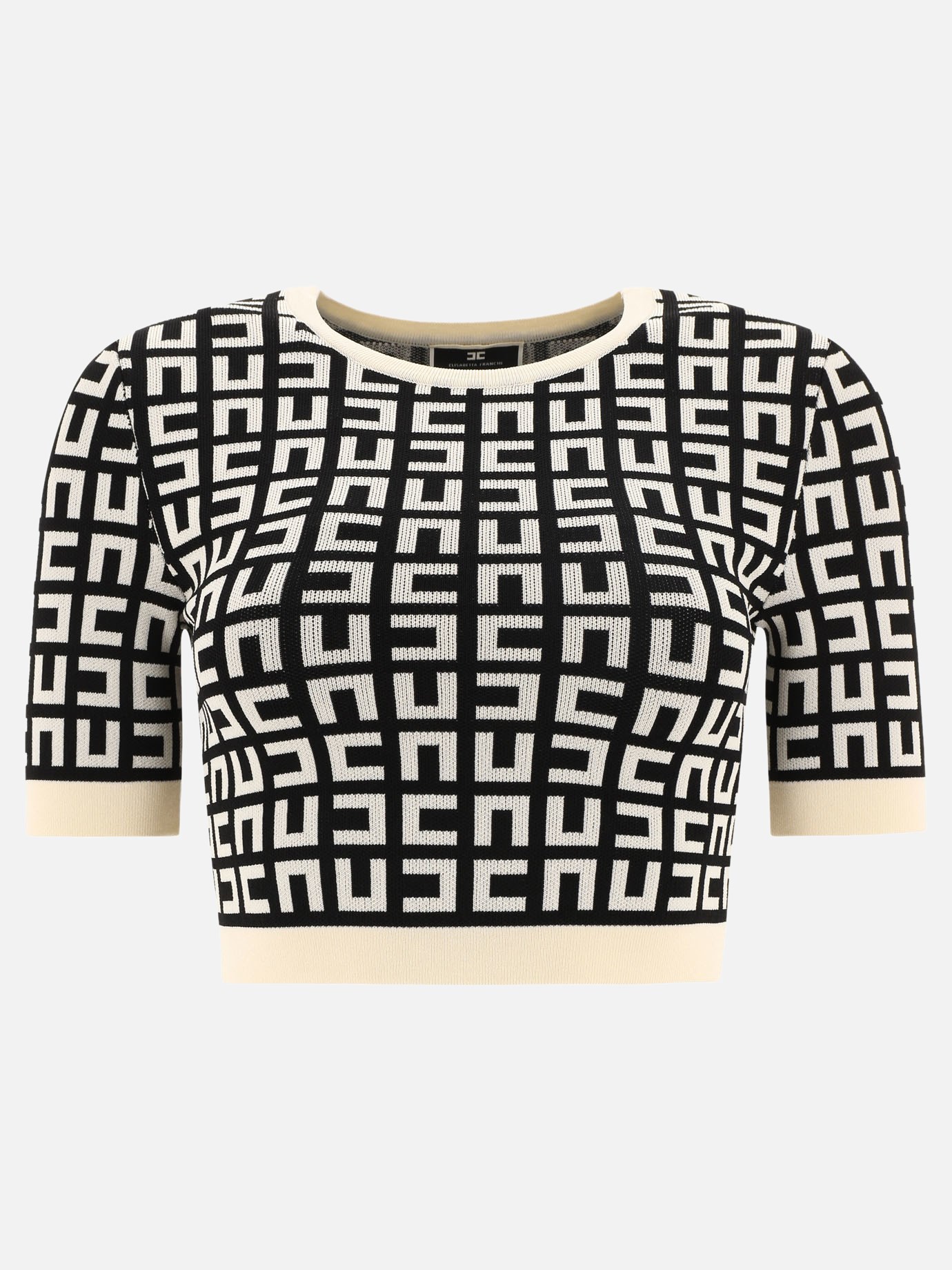 Crop-top with maze pattern