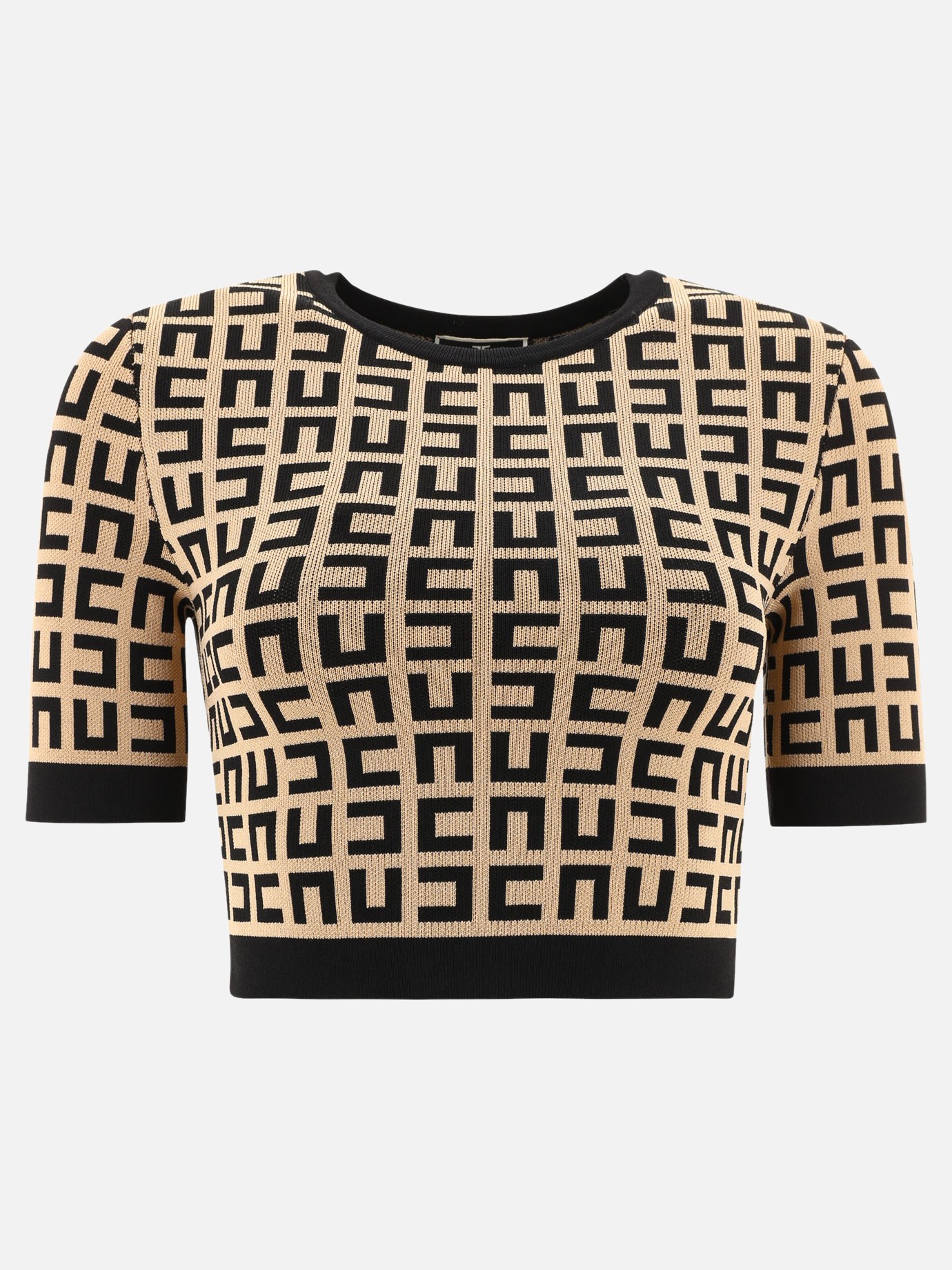 Crop-top with maze pattern