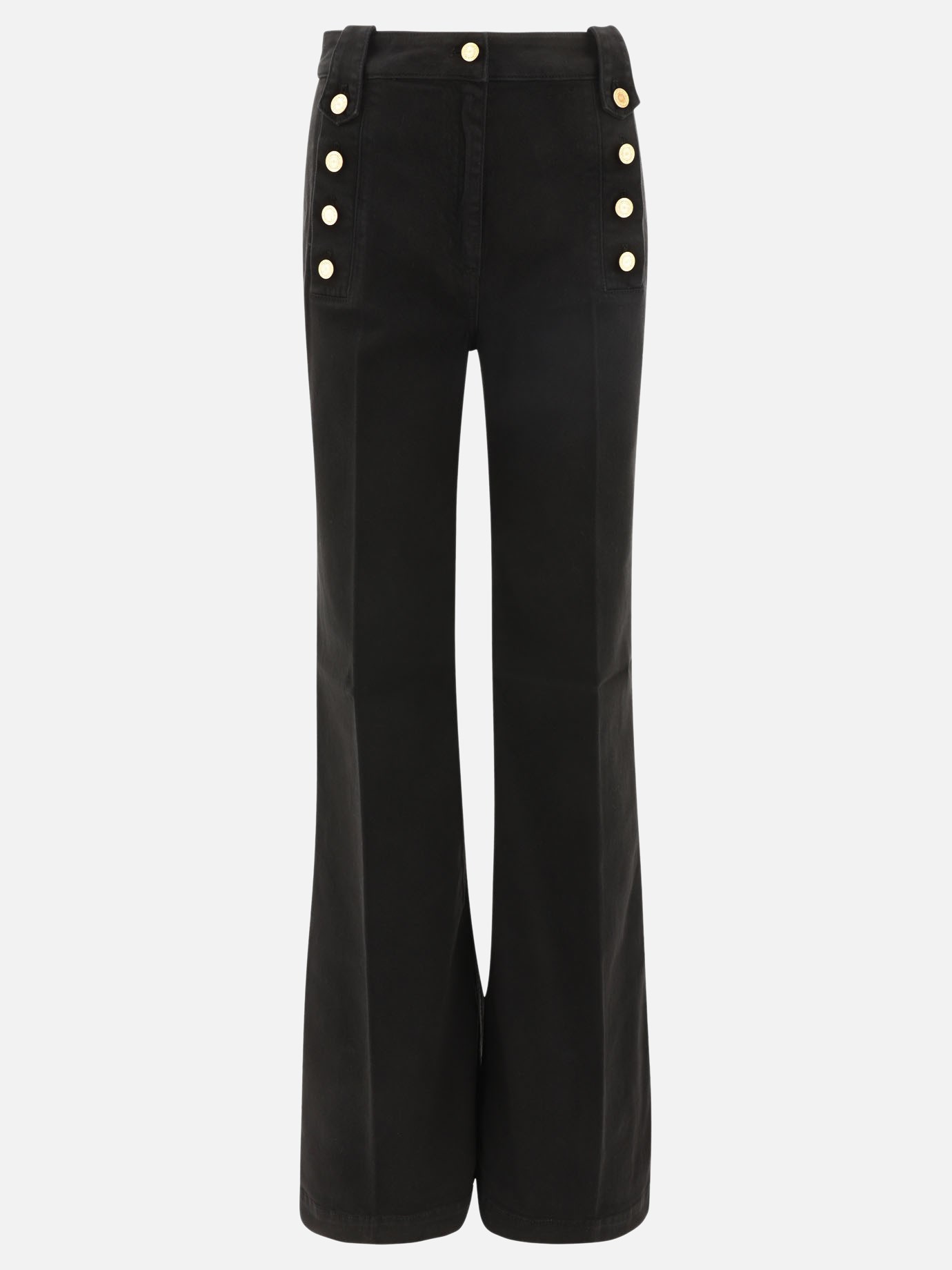 Palazzo trousers with buttons