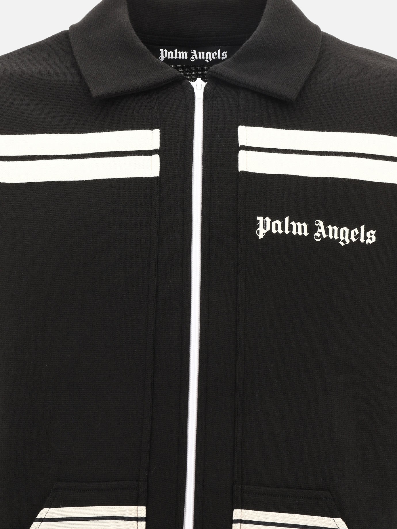 Maglione con zip  Shirt Collar  by Palm Angels