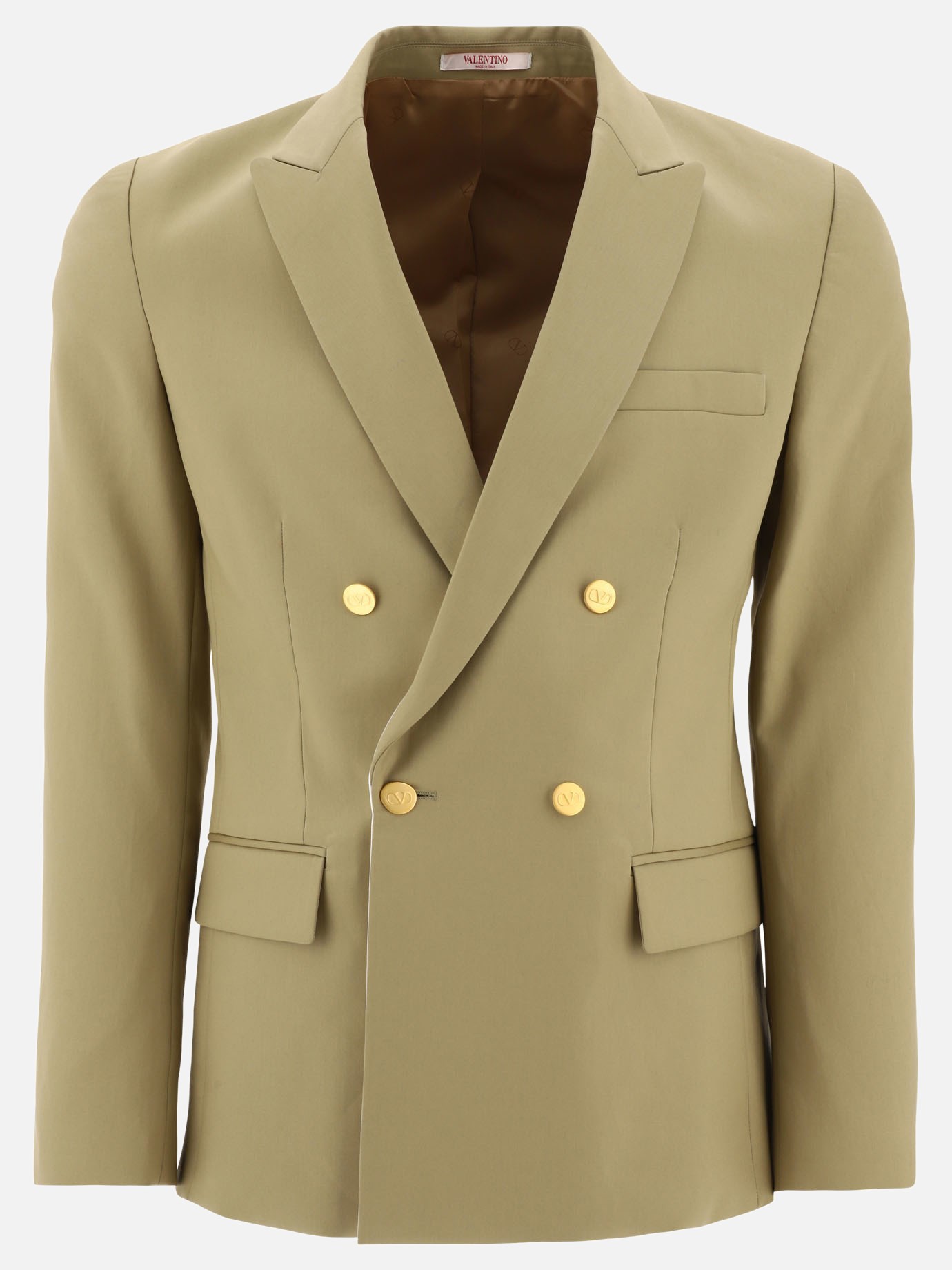 Double-breasted blazer with peak lapels