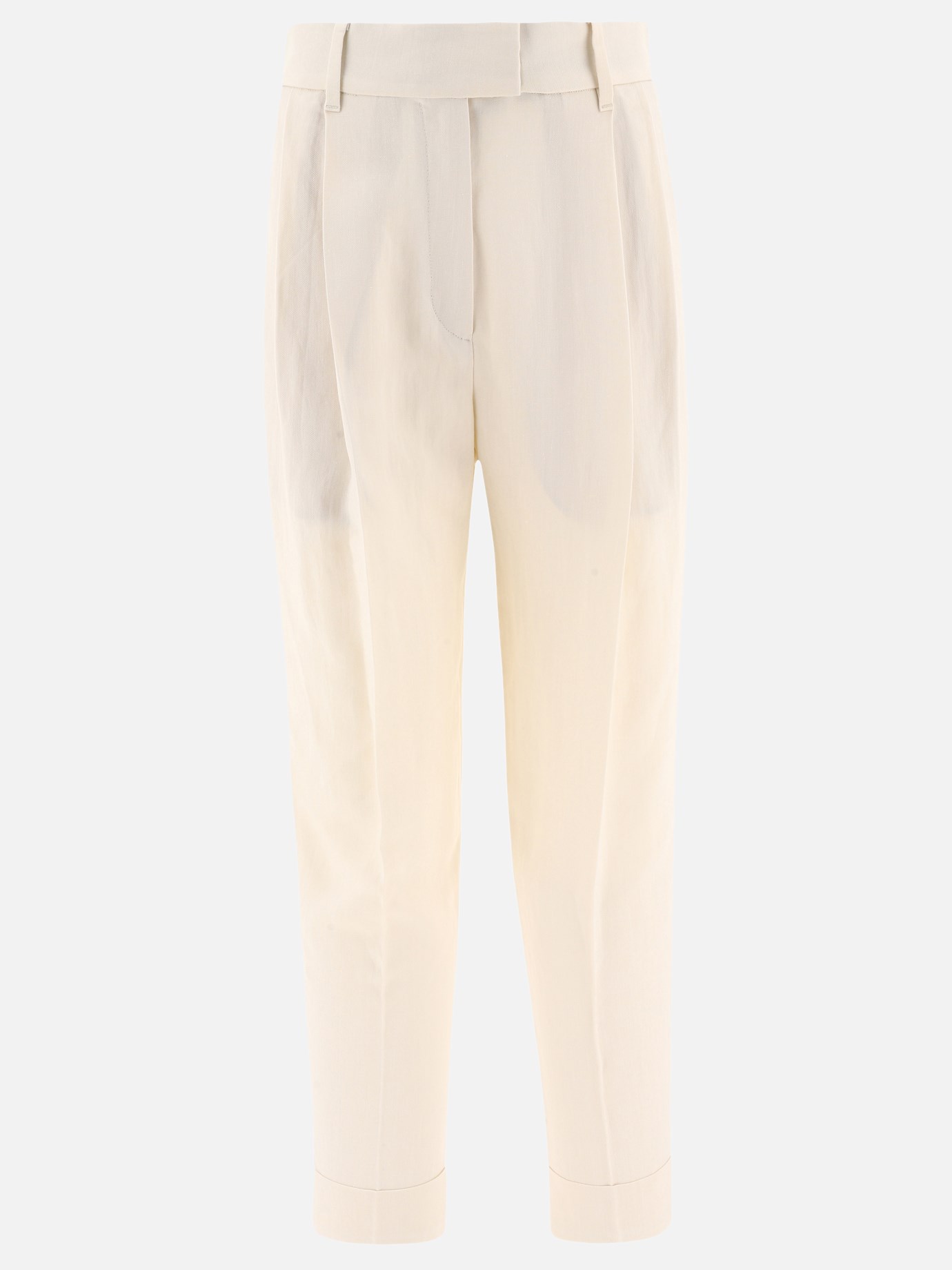 Cuffed and pleated trousers