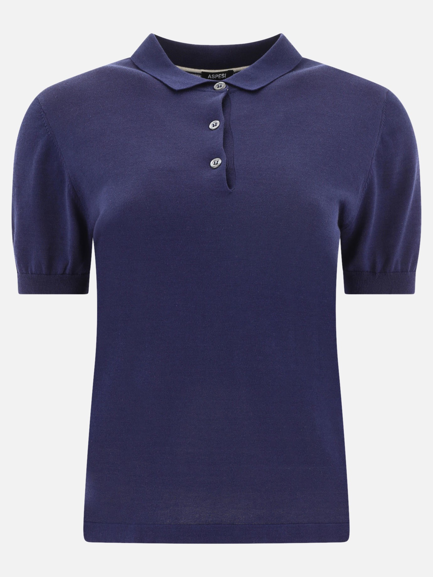 Polo with puff sleeves