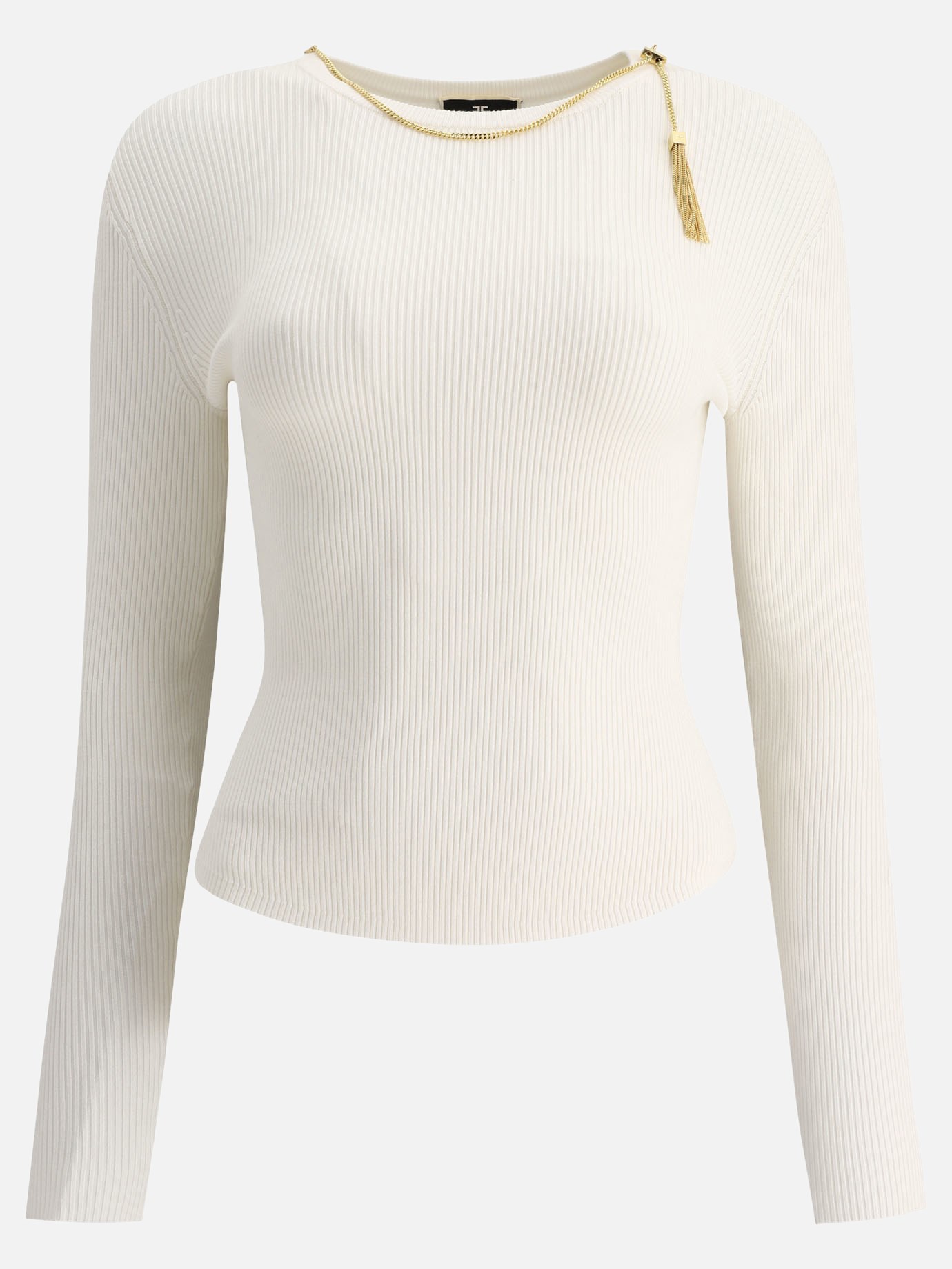 Sweater with neck charm