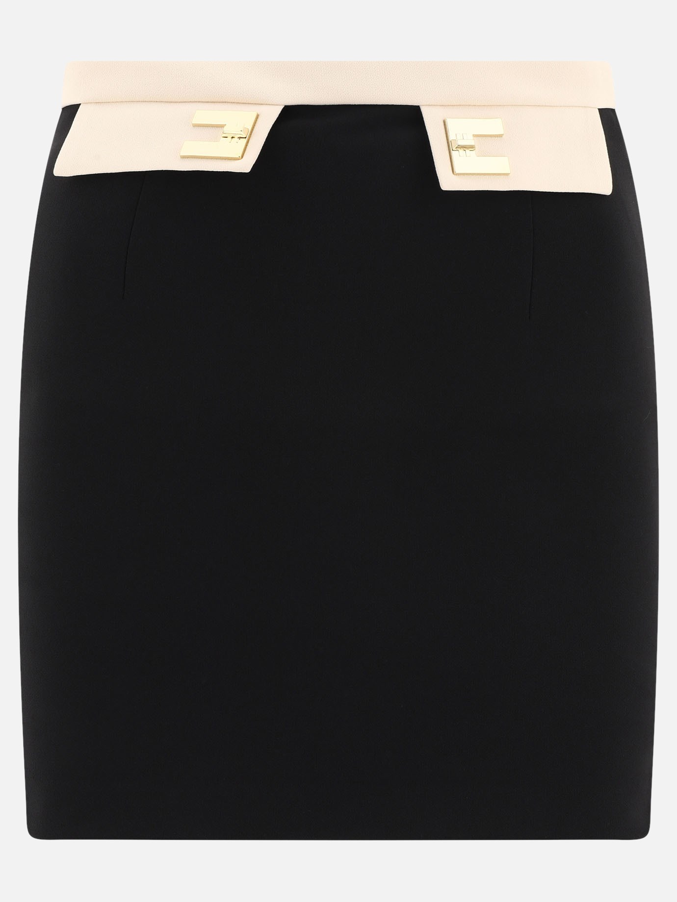 Skirt in stretch double layer crêpe