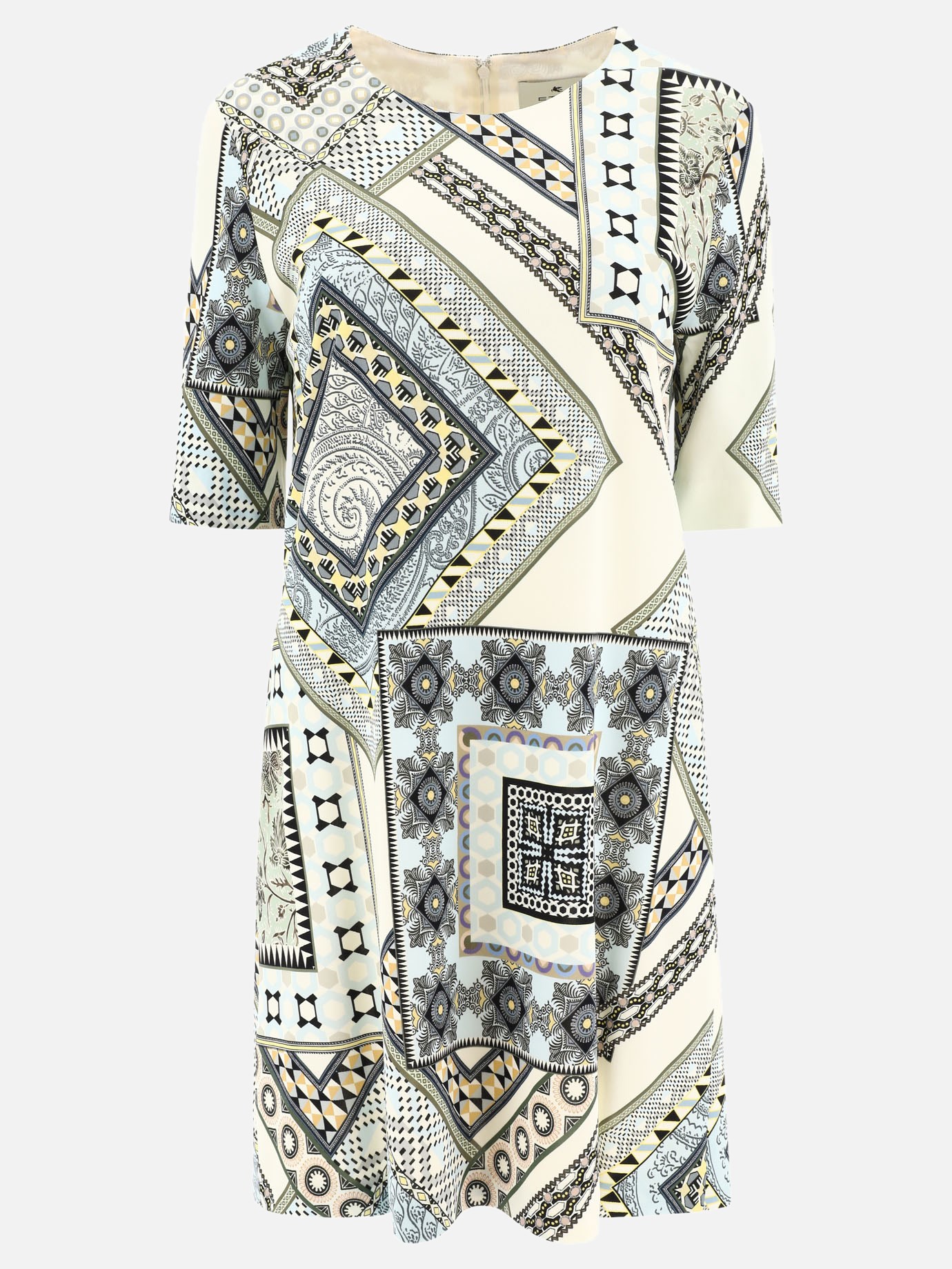 Dress with patchwork print